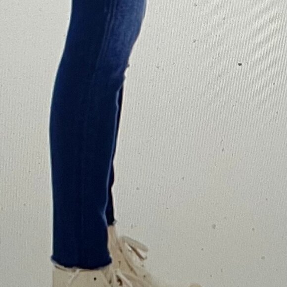 The Stunner Ankle Fray Jean Sweet Lime in Dark Denim Size 25 - Picture 6 of 13